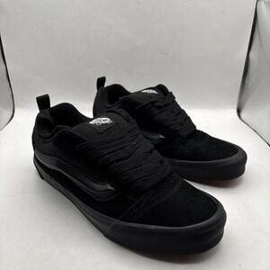 Vans Knu Skool Black Black Mens 9.5 Y2K Skate Shoes VN0009QCBKA w Box